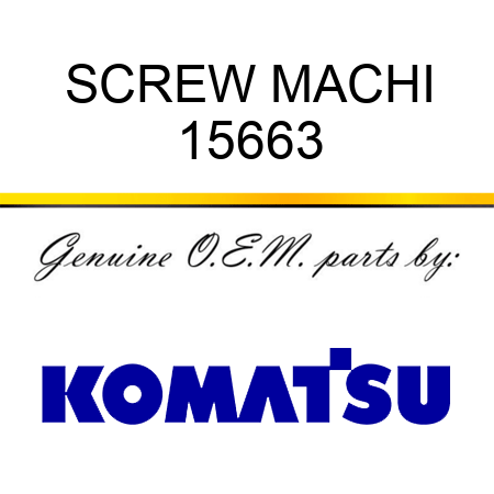 SCREW, MACHI 15663