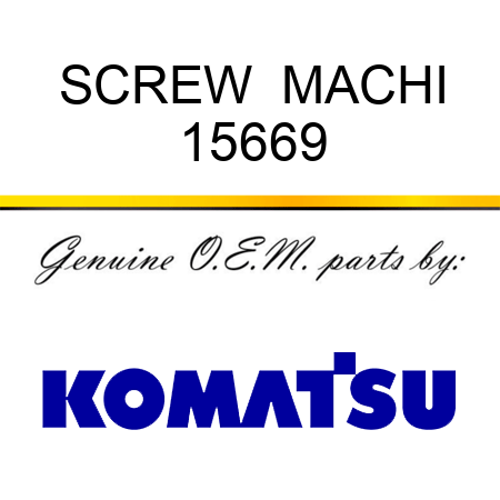 SCREW  MACHI 15669