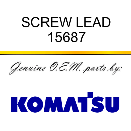 SCREW, LEAD 15687