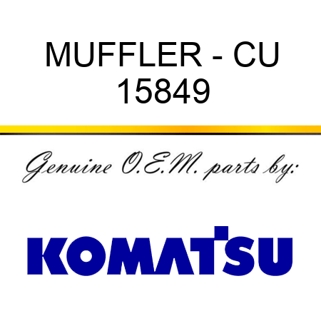 MUFFLER - CU 15849