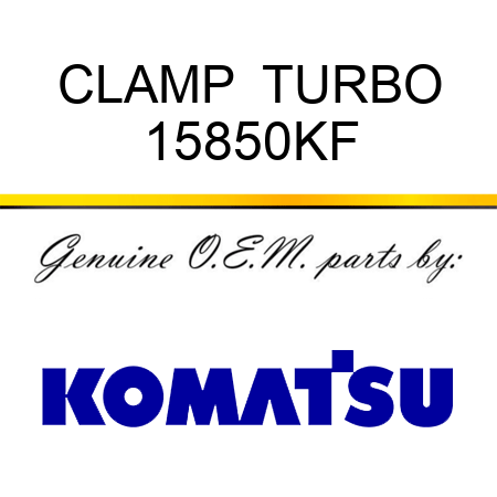 CLAMP  TURBO 15850KF