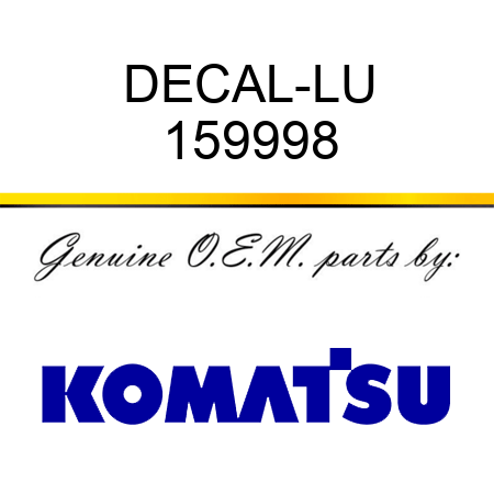 DECAL-LU 159998