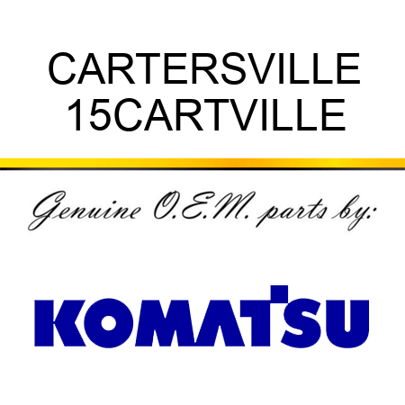 CARTERSVILLE 15CARTVILLE
