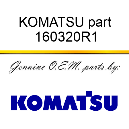KOMATSU part 160320R1