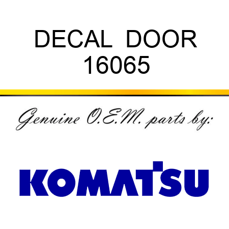 DECAL  DOOR 16065