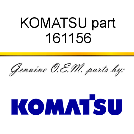 KOMATSU part 161156