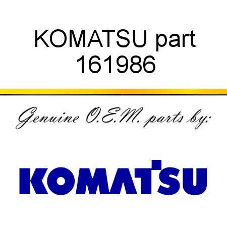 KOMATSU part 161986