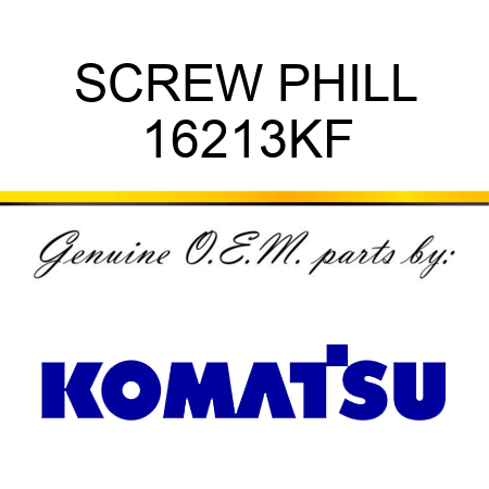 SCREW, PHILL 16213KF