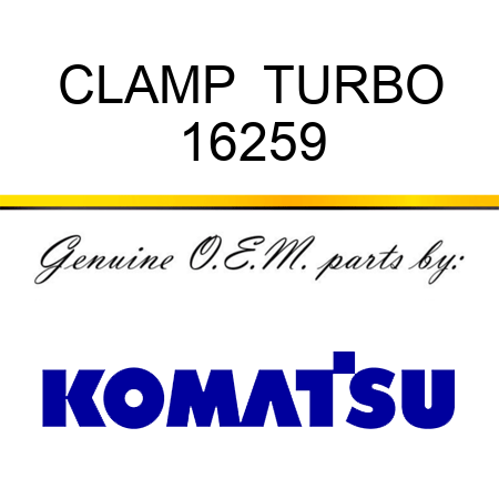 CLAMP  TURBO 16259