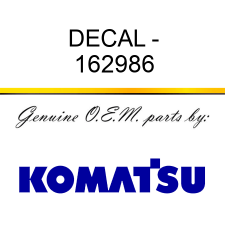 DECAL - 162986