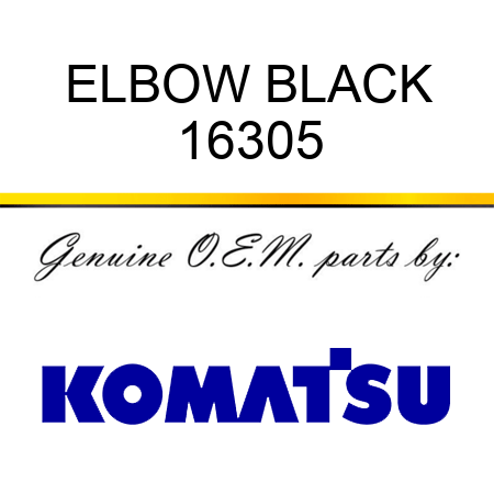 ELBOW, BLACK 16305