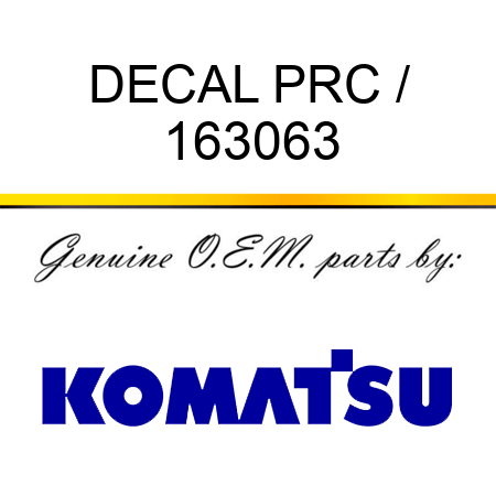DECAL PRC / 163063