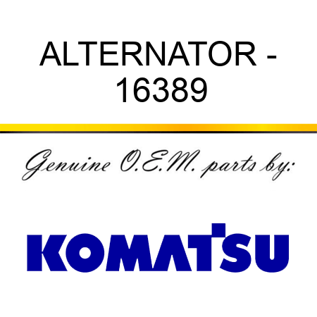 ALTERNATOR - 16389