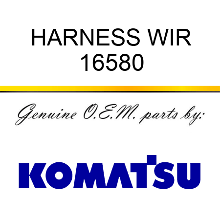 HARNESS, WIR 16580