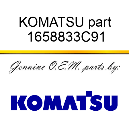 KOMATSU part 1658833C91