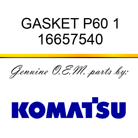 GASKET P60 1 16657540