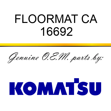 FLOORMAT, CA 16692