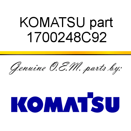 KOMATSU part 1700248C92
