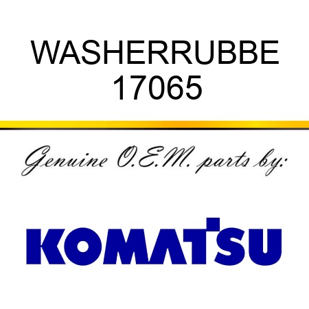 WASHER,RUBBE 17065