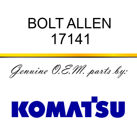BOLT, ALLEN 17141