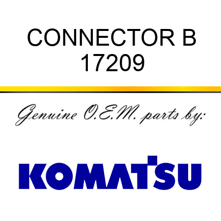 CONNECTOR, B 17209