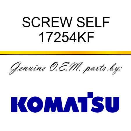 SCREW, SELF 17254KF