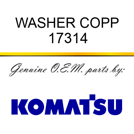 WASHER, COPP 17314