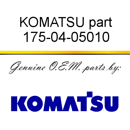 KOMATSU part 175-04-05010