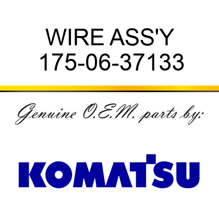 WIRE ASS'Y 175-06-37133