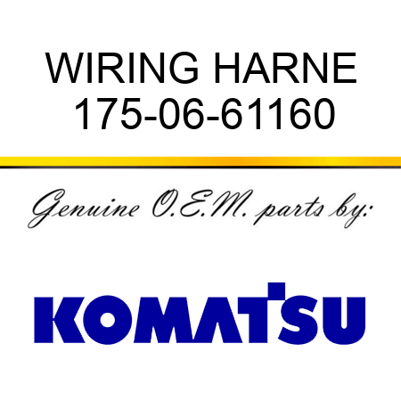 WIRING HARNE 175-06-61160