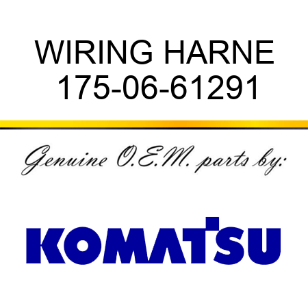 WIRING HARNE 175-06-61291