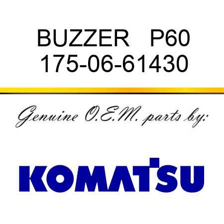 BUZZER   P60 175-06-61430