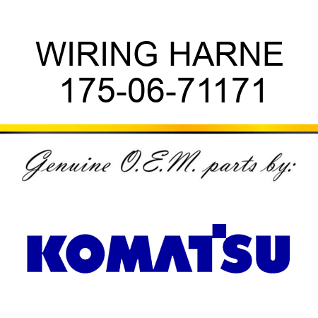 WIRING HARNE 175-06-71171
