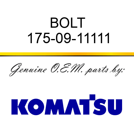 BOLT 175-09-11111