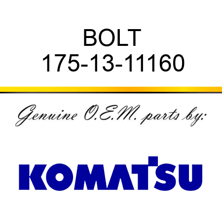 BOLT 175-13-11160