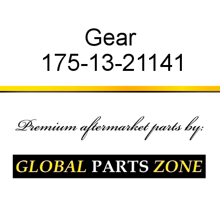 Gear 175-13-21141