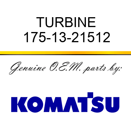 TURBINE 175-13-21512