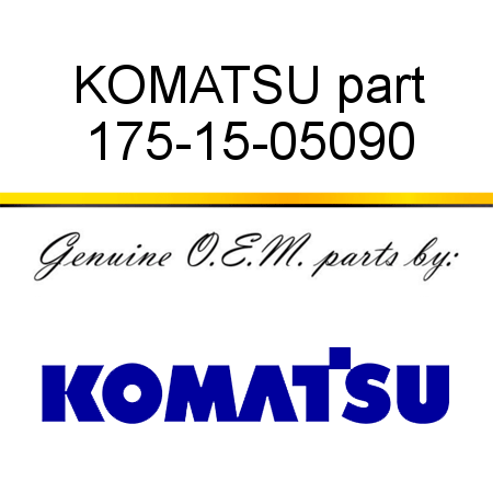 KOMATSU part 175-15-05090