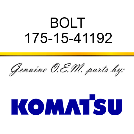 BOLT 175-15-41192