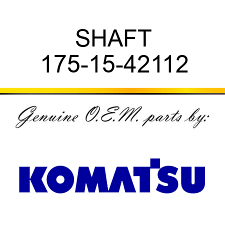 SHAFT 175-15-42112