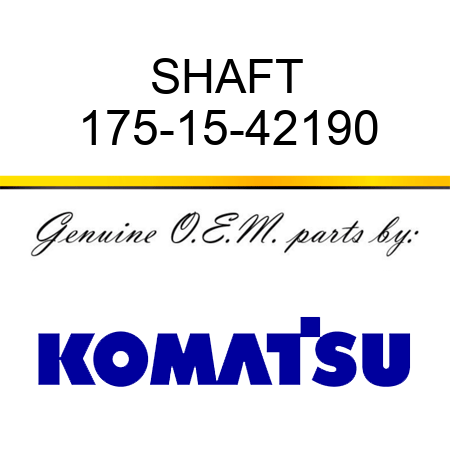 SHAFT 175-15-42190
