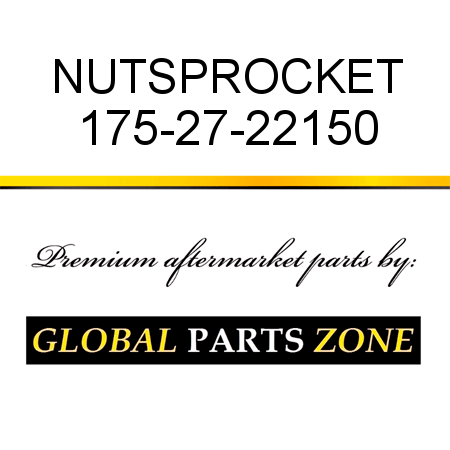 NUT,SPROCKET 175-27-22150