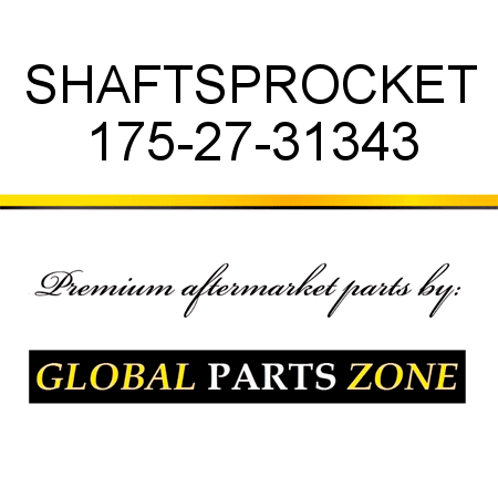SHAFT,SPROCKET 175-27-31343