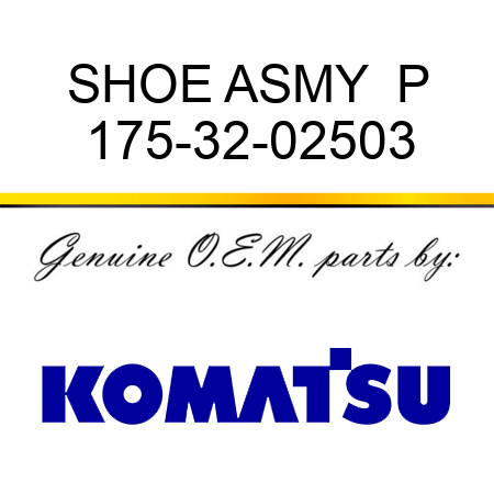 SHOE ASMY  P 175-32-02503