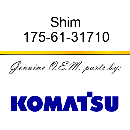 Shim 175-61-31710