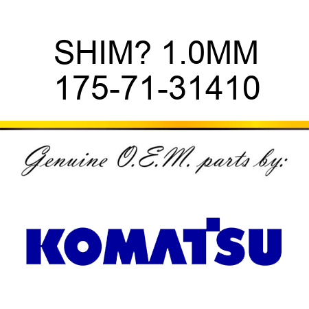 SHIM? 1.0MM 175-71-31410