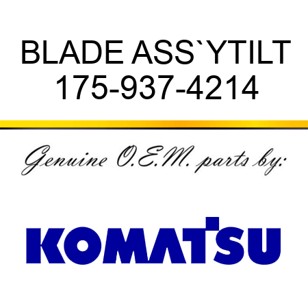 BLADE ASS`Y,TILT 175-937-4214
