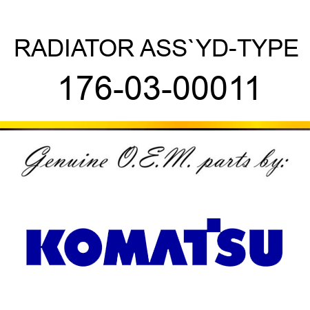 RADIATOR ASS`Y,D-TYPE 176-03-00011