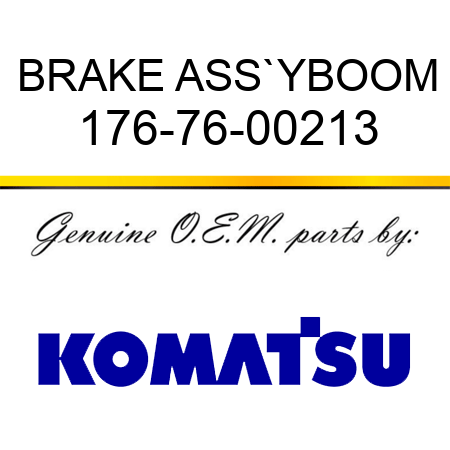 BRAKE ASS`Y,BOOM 176-76-00213