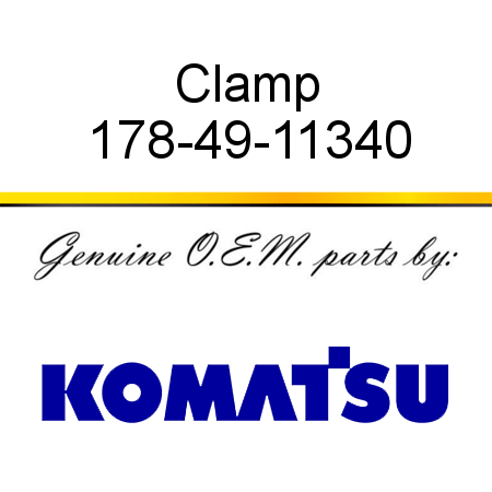 Clamp 178-49-11340